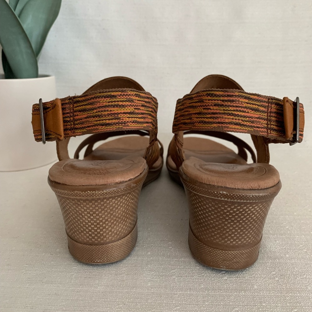 New KEEN Skyline Brown/Thrush Leather Wedge Sandals Woman’s 8.5 - Picture 11 of 13